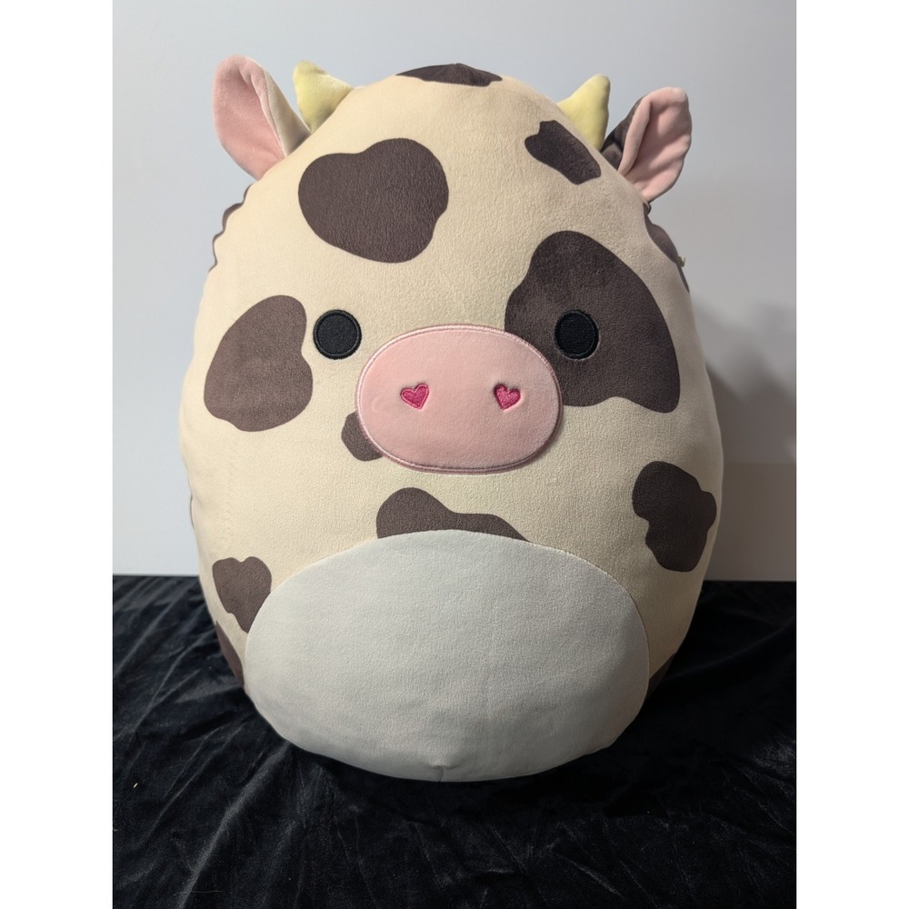 Squishmallow Colin the Cow Valentine 16" Heart Nose Walgreens‎ Exclusive Plush
